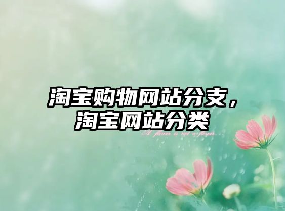 淘寶購物網(wǎng)站分支，淘寶網(wǎng)站分類