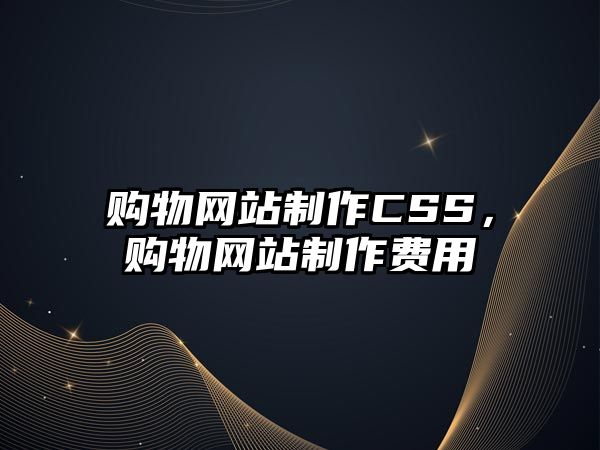 購物網(wǎng)站制作CSS，購物網(wǎng)站制作費用