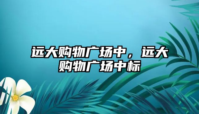 遠大購物廣場中，遠大購物廣場中標